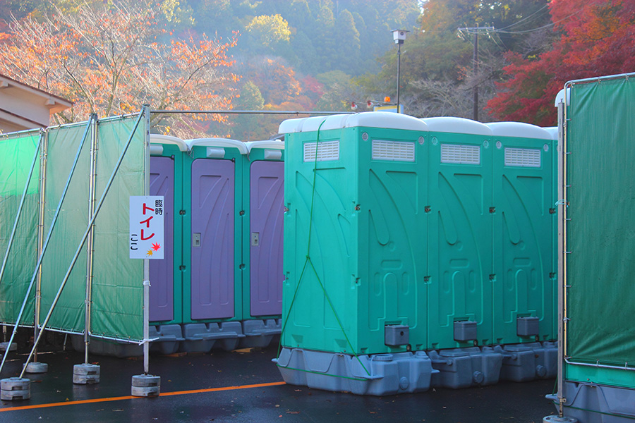 短期間で開催するイベント事などで必要な仮設トイレをリース